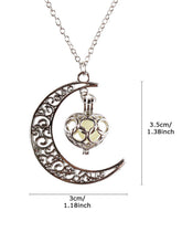 Lunar Love Half Moon Heart Necklace