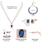 Rose Gold Plated CZ Crystal Pendant Set