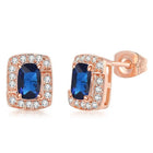 Rose Gold Plated CZ Crystal Pendant Set