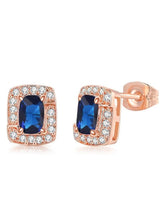 Rose Gold Plated CZ Crystal Pendant Set