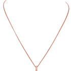 Rose Gold Plated CZ Crystal Pendant Set