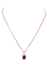 Rose Gold Plated CZ Crystal Pendant Set