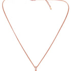 Rose Gold Plated CZ Crystal Pendant Set