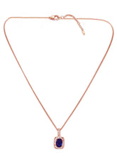 Rose Gold Plated CZ Crystal Pendant Set
