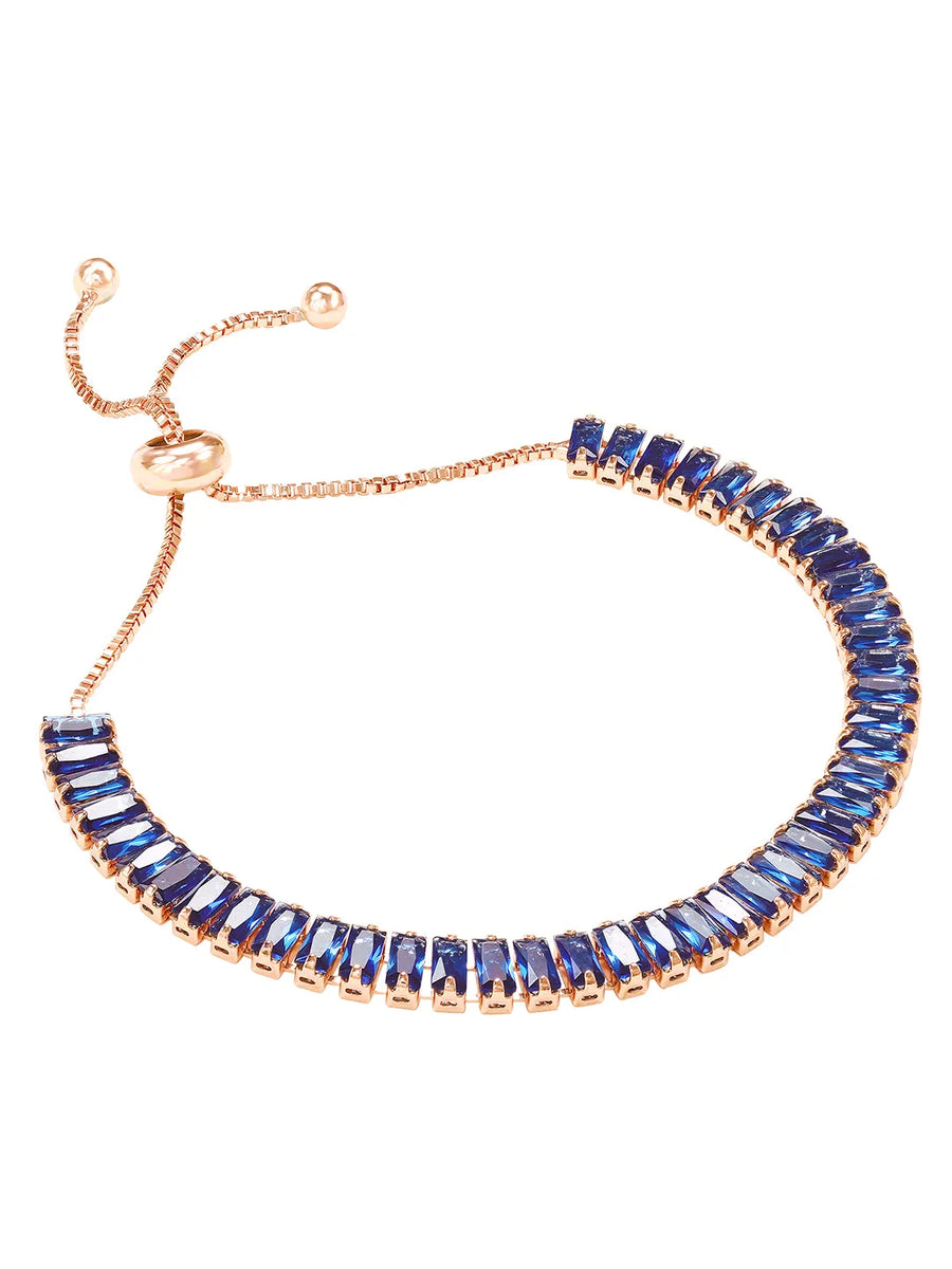 Rose Gold Plated CZ Crystal Pendant Set