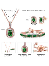 Sparkling Crystal & CZ Necklace Set