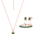 Sparkling Crystal & CZ Necklace Set
