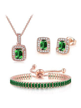 Sparkling Crystal & CZ Necklace Set