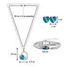 Peora AD Pendant Set & Bracelet - Elegant Matching Jewellery Set
