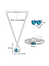 Peora AD Pendant Set & Bracelet - Elegant Matching Jewellery Set
