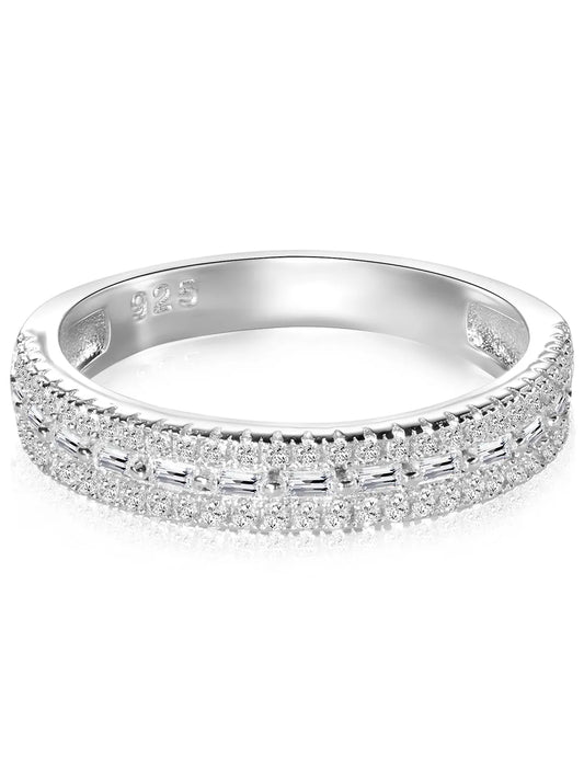 Peora Trio Row 925 Sterling Silver Ring