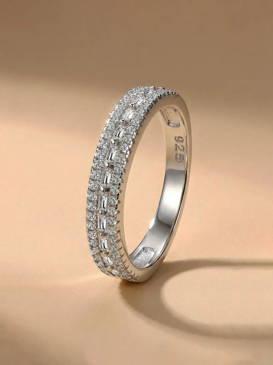 Peora Trio Row 925 Sterling Silver Ring