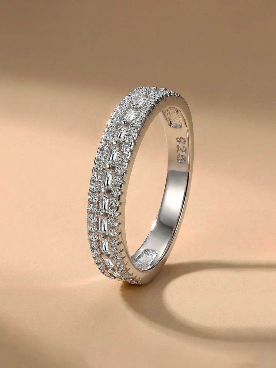 Peora Trio Row 925 Sterling Silver Ring