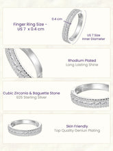 Peora Trio Row 925 Sterling Silver Ring