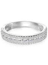 Peora Trio Row 925 Sterling Silver Ring