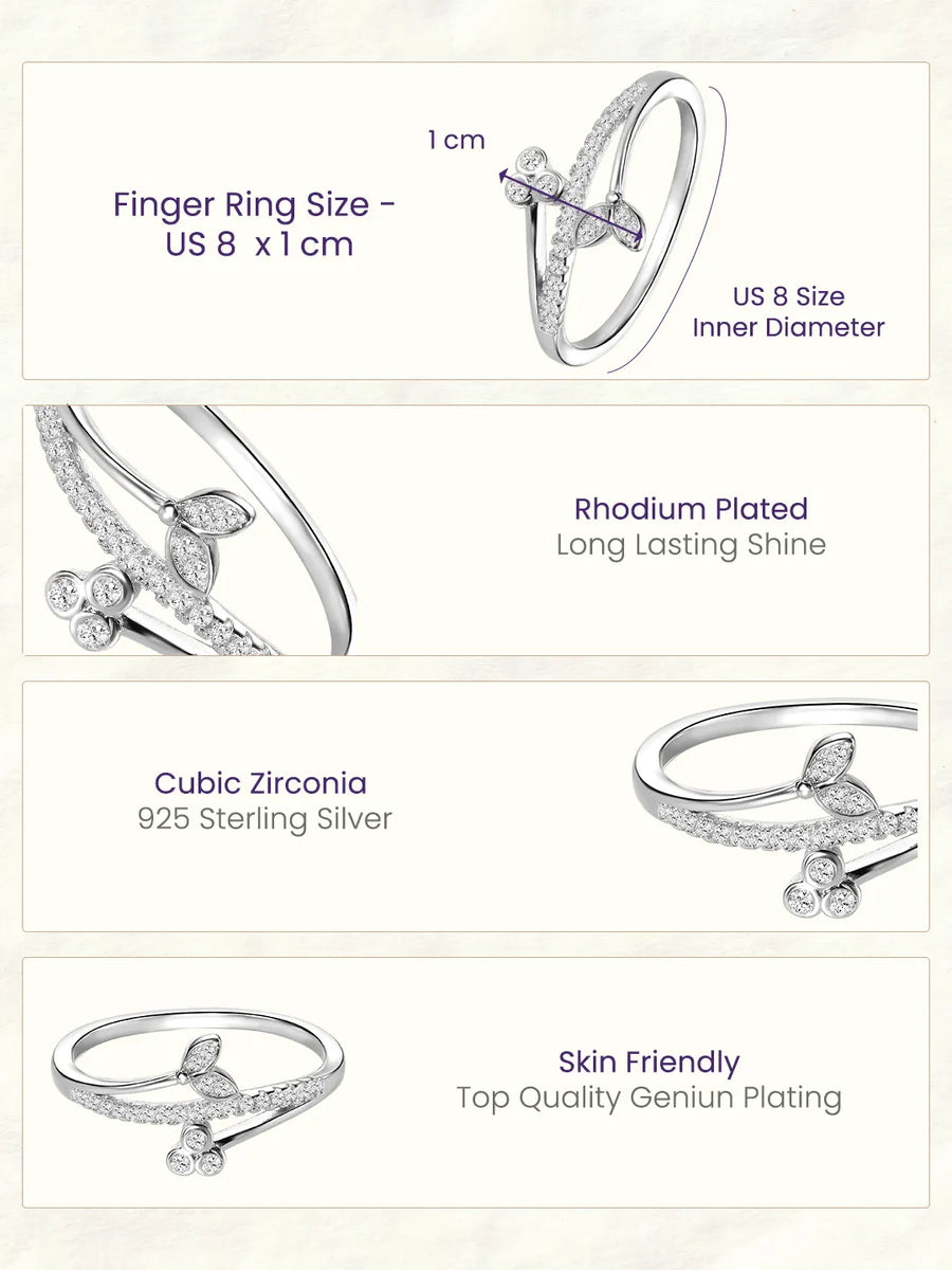 Peora Petal 925 Sterling Silver Ring