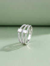 Peora Silver 925 Silver Oval Double Ring