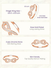 Peora Forever Rose Gold 925 Sterling Silver Ring