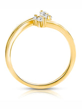 Graceful Gold-Plated 925 CZ Curve Ring