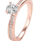 925 Silver CZ Classic Solitaire Ring - Rose Gold