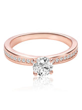 Classic Rose Gold 925 CZ Promise Ring