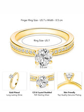 Classic Gold-Plated 925 CZ Promise Ring