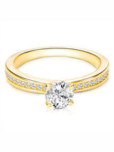 Classic Gold-Plated 925 CZ Promise Ring