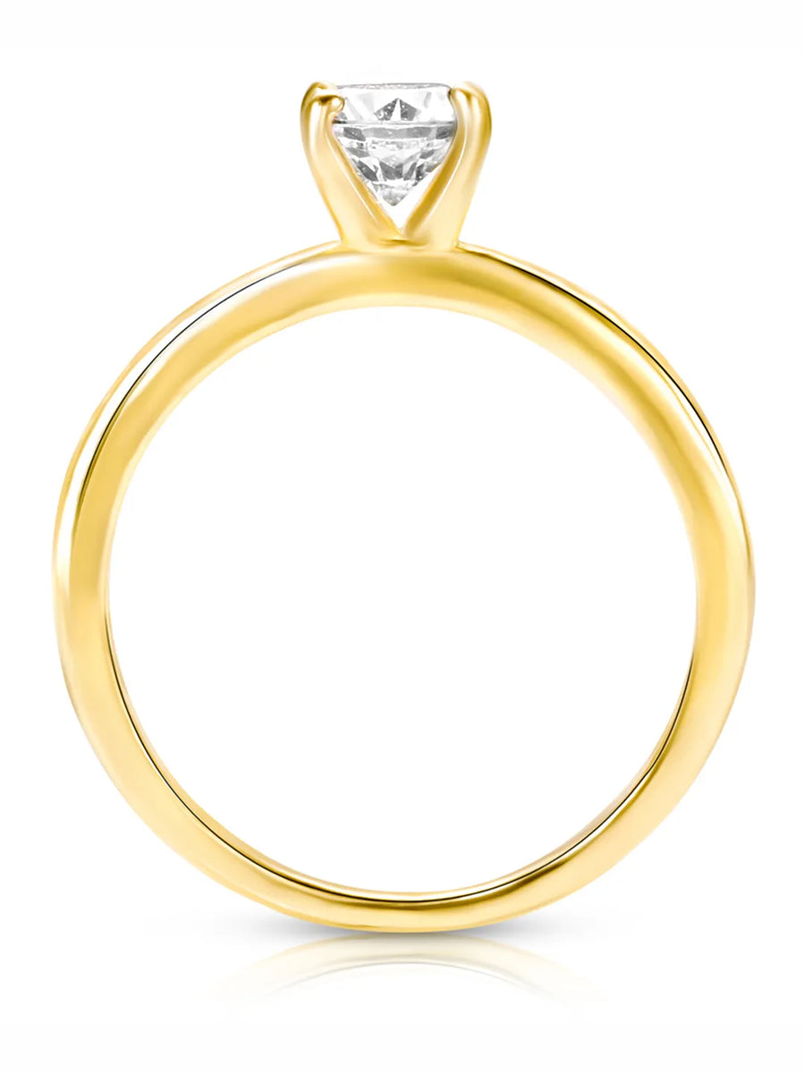 Classic Gold-Plated 925 CZ Promise Ring