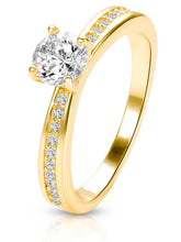 Classic Gold-Plated 925 CZ Promise Ring