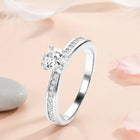 Classic Silver-Plated 925 CZ Promise Ring
