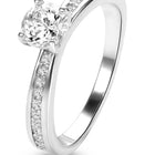 Classic Silver-Plated 925 CZ Promise Ring