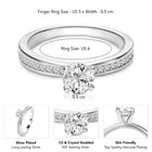 Classic Silver-Plated 925 CZ Promise Ring
