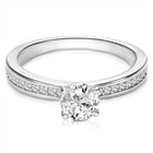 Classic Silver-Plated 925 CZ Promise Ring