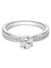 Classic Silver-Plated 925 CZ Promise Ring