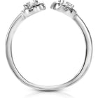 Elegant Silver-Plated 925 CZ Twin Halo Ring