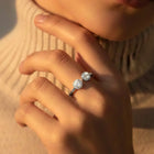 Elegant Silver-Plated 925 CZ Twin Halo Ring