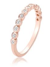 Sleek Rose Gold 925 Silver CZ Bezel Band