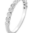 Sleek Silver-Plated 925 Silver CZ Bezel Band