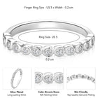 Sleek Silver-Plated 925 Silver CZ Bezel Band