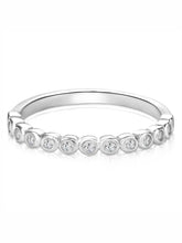 Sleek Silver-Plated 925 Silver CZ Bezel Band