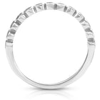 Sleek Silver-Plated 925 Silver CZ Bezel Band