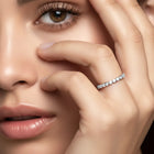 Sleek Silver-Plated 925 Silver CZ Bezel Band