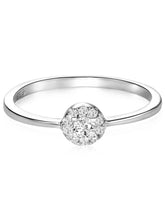 Peora Solitaire Halo 925 Sterling Silver Ring