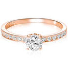 Peora Rose Gold Solitaire 925 Sterling Silver Ring