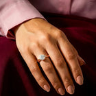 Peora Halo Harmony Rose Gold 925 Silver Ring