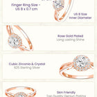 Peora Halo Harmony Rose Gold 925 Silver Ring