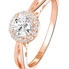 Peora Halo Harmony Rose Gold 925 Silver Ring