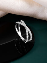 CZ Interlace Silver Ring