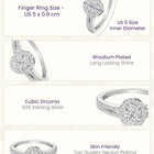 Peora 925 Sterling Silver Oval Pave Ring