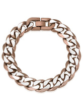 Dual Copper Tone Matte Chain Bracelet For Men